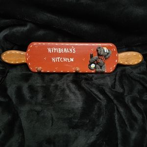HANDCRAFTED ♡ Wooden Rolling Pin Personalized "Kimberly's Kitchen" Wall Decor